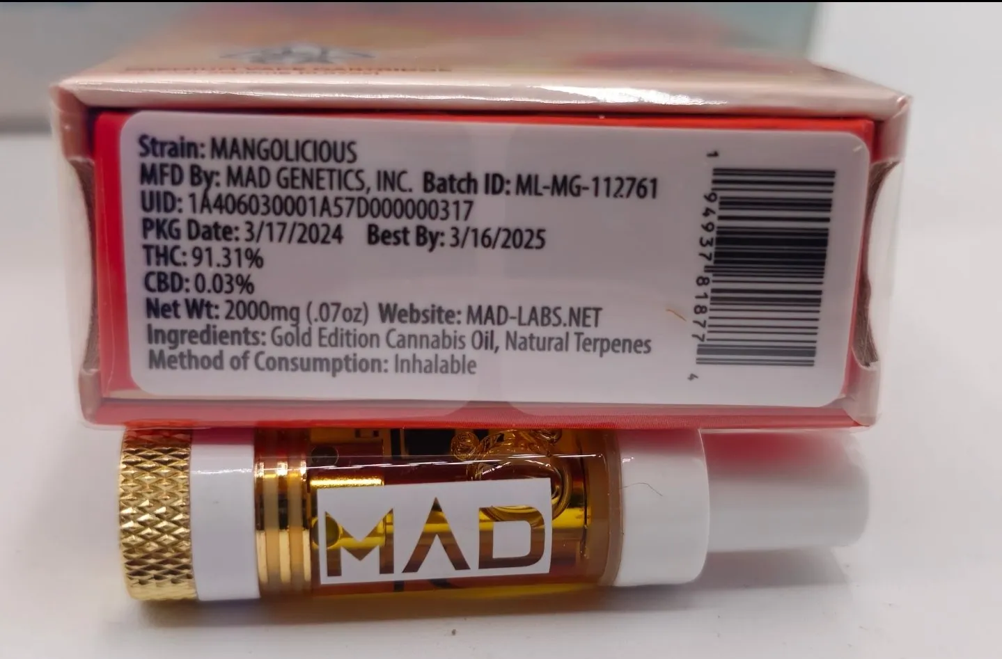 MANGOLICIOUS (HYBRID)| 2 GRAM CARTRIDGE - Image 2
