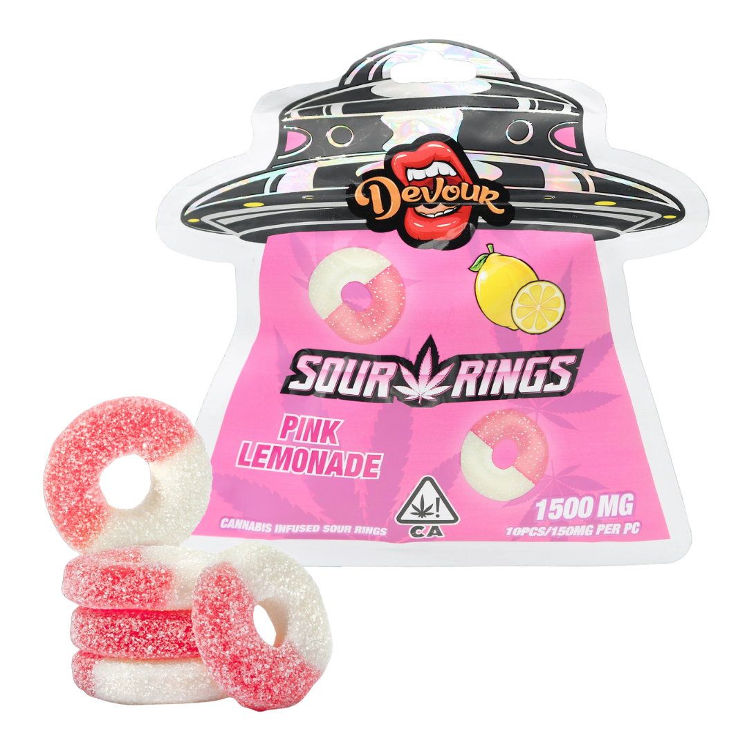 Devour Sour Rings Watermelon 1500mg THC Gummies - Image 14