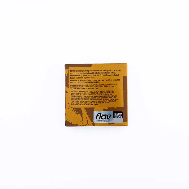 FLAV Peanut Butter Chocolate Bar – Live Resin Artisan Milk 1200mg - Image 2