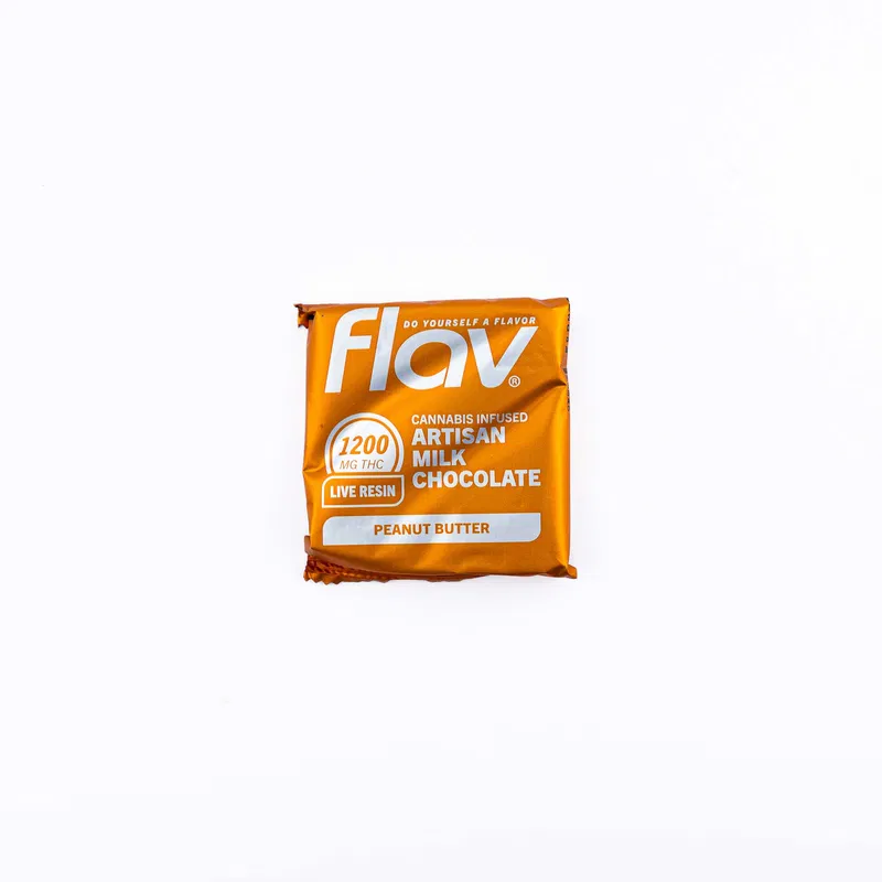 FLAV Peanut Butter Chocolate Bar – Live Resin Artisan Milk 1200mg - Image 4