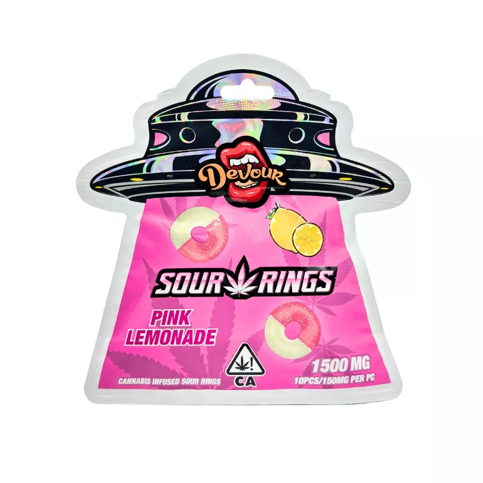Devour Sour Rings Pink Lemonade (1500mg THC) - Image 3