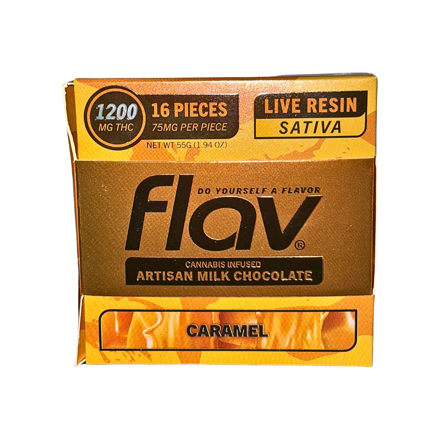 FLAV Chocolate Bar – CARAMEL Live Resin 1200mg