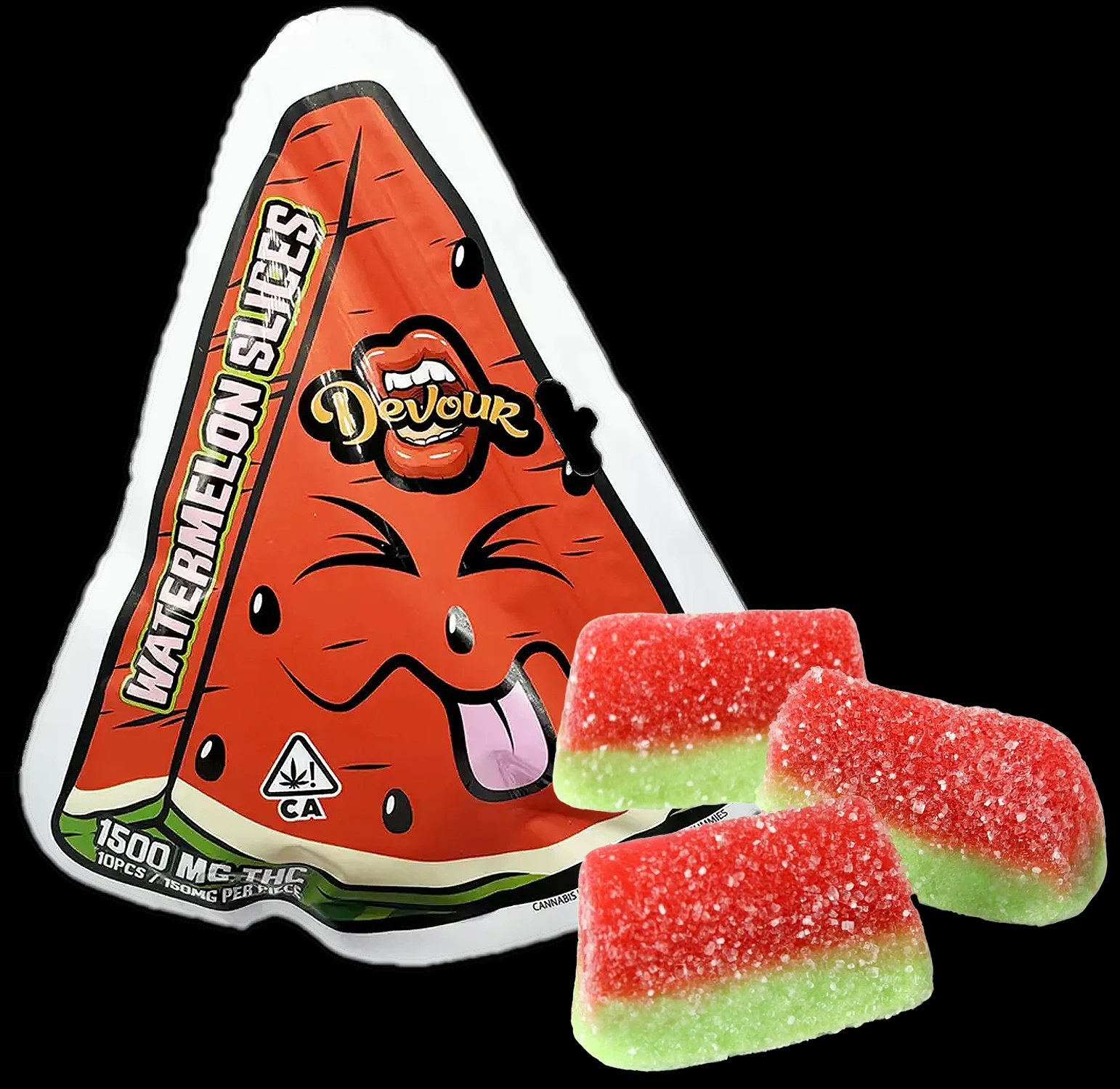 Devour Gummies Watermelon Slices 1500mg THC - Image 4