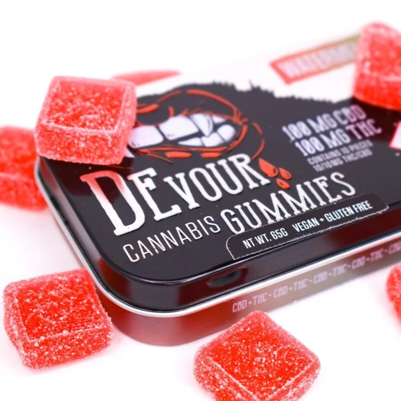 Devour Gummies Watermelon 1:1 THC:CBD - Image 5