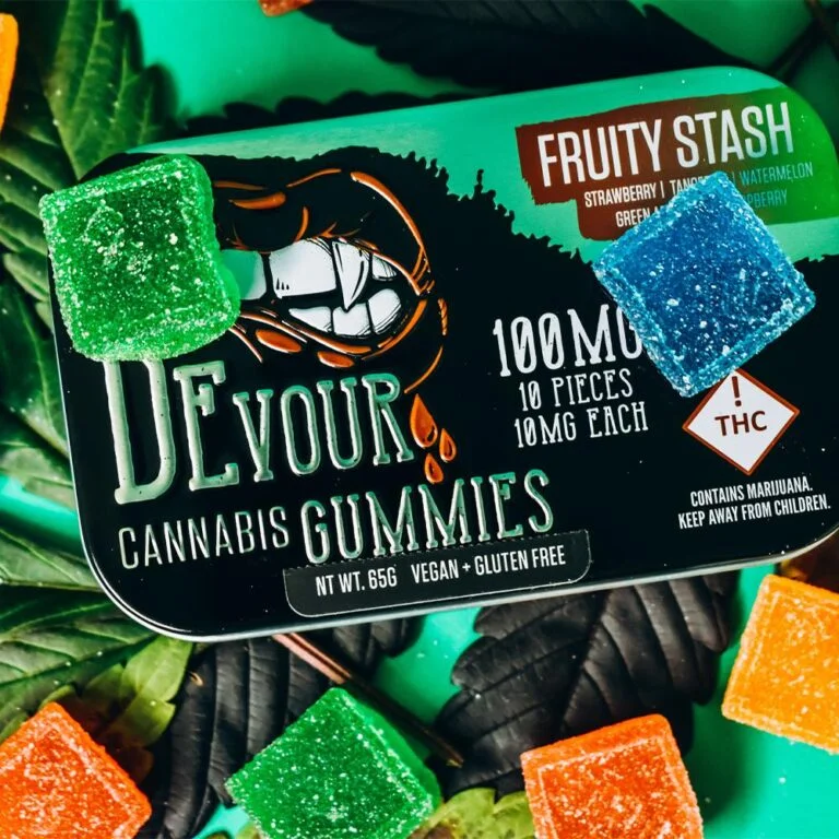 Devour Fruity Stash Gummies 100mg - Image 7