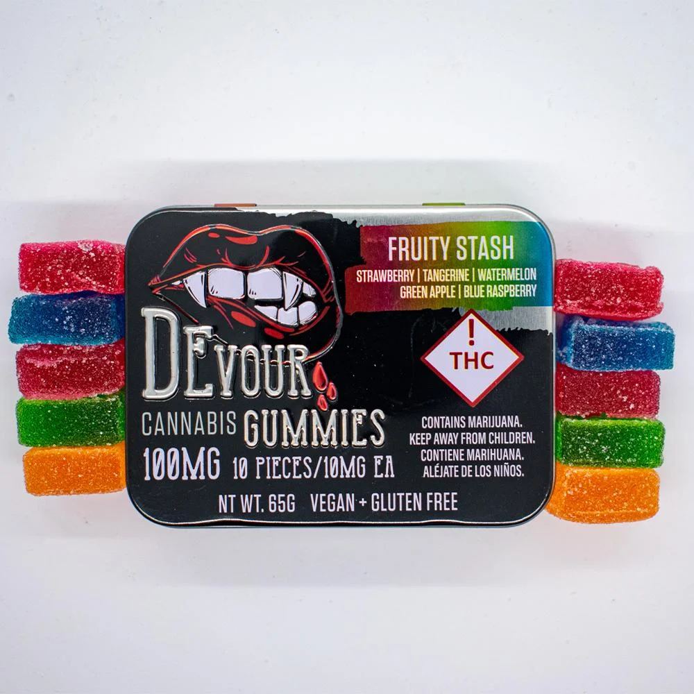 Devour Fruity Stash Gummies 100mg - Image 4