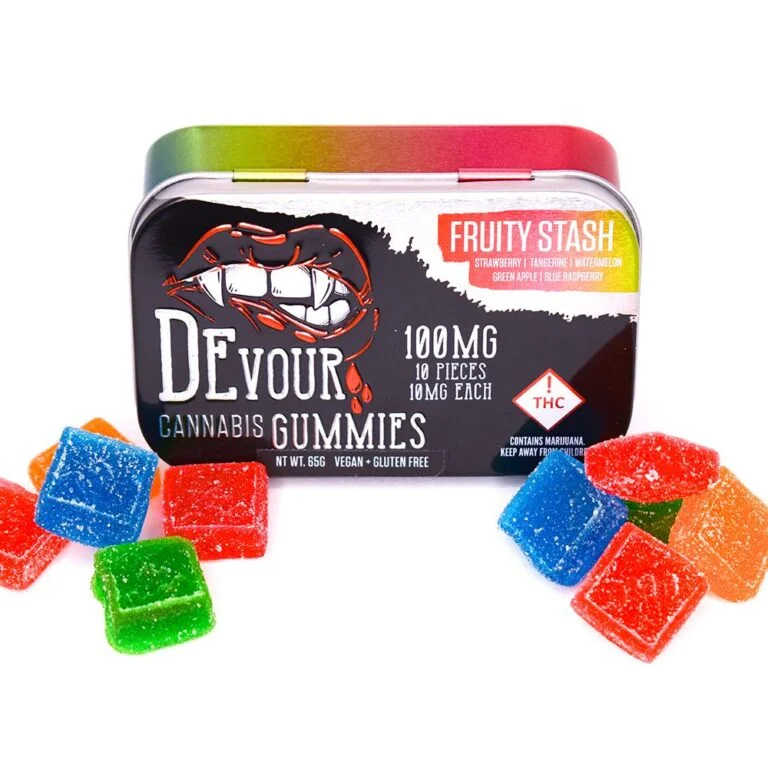 Devour Fruity Stash Gummies 100mg - Image 5