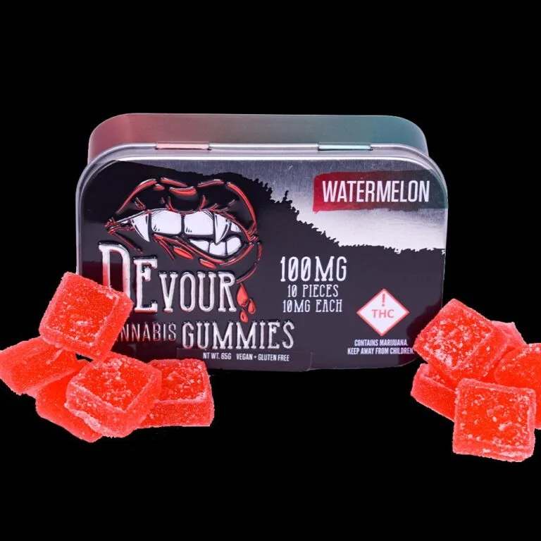 Devour Watermelon Gummies 100mg THC Per Package - Image 9