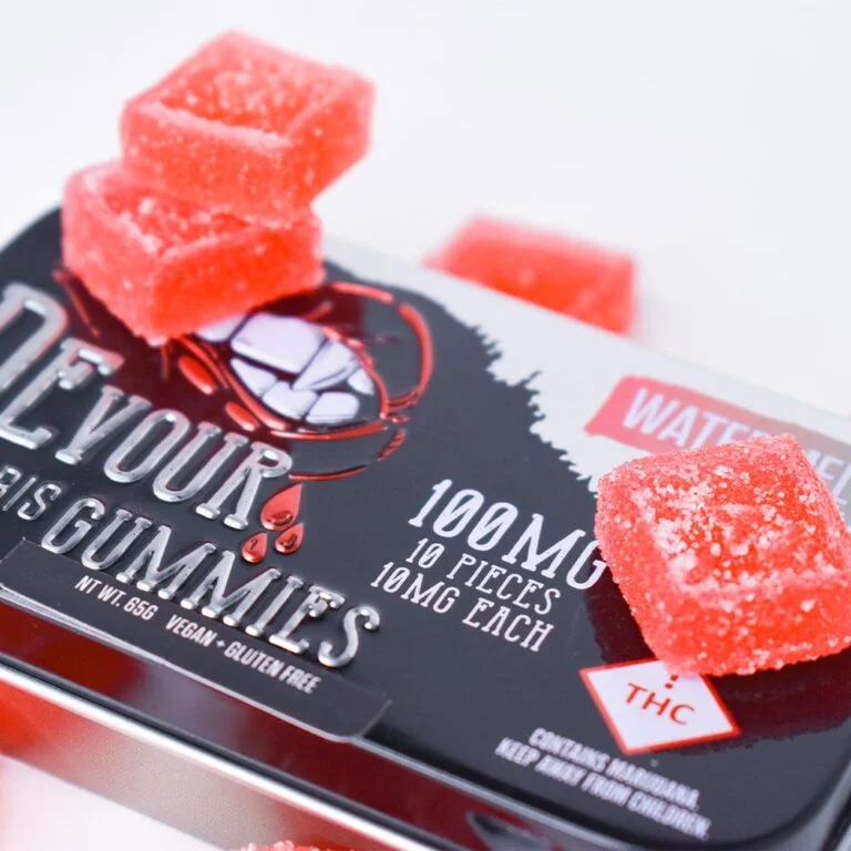 Devour Watermelon Gummies 100mg THC Per Package - Image 8
