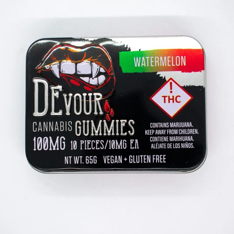 Devour Watermelon Gummies 100mg THC Per Package - Image 3