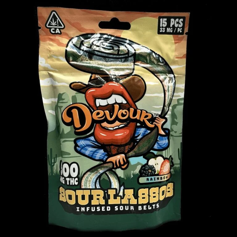 Devour Sour Lassos 500mg Infused Sour Belts - Image 2