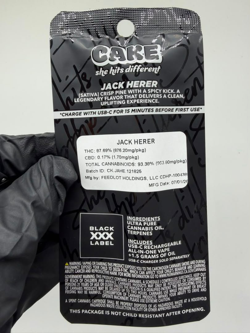 OG CAKE Disposable 1.5 – Plug choice XXX Potency Lab Tested - Image 4