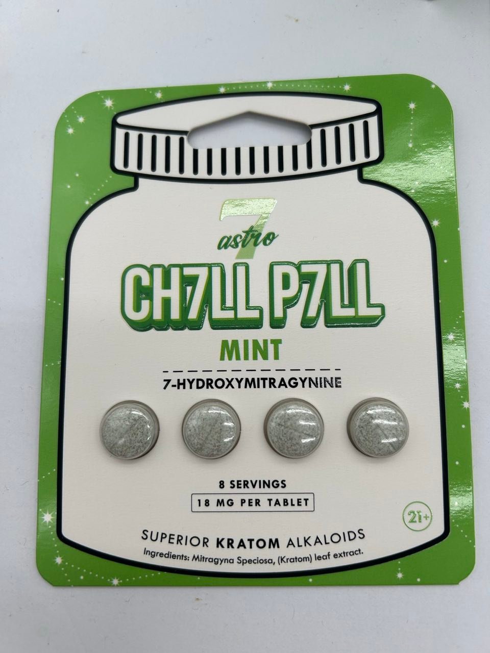 ASTRO 7 CH7LL P7LL 7-HYDROXYMITRAGYNINE TABLETS